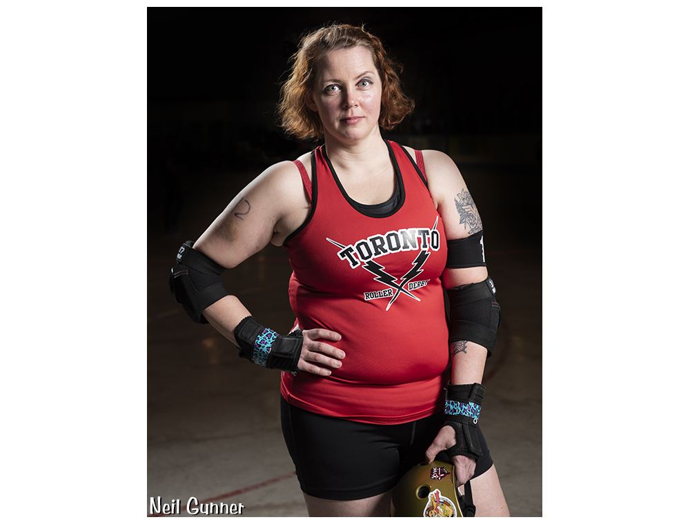 Portrait of Mel Adjusted, Toronto Roller Derby Vipers